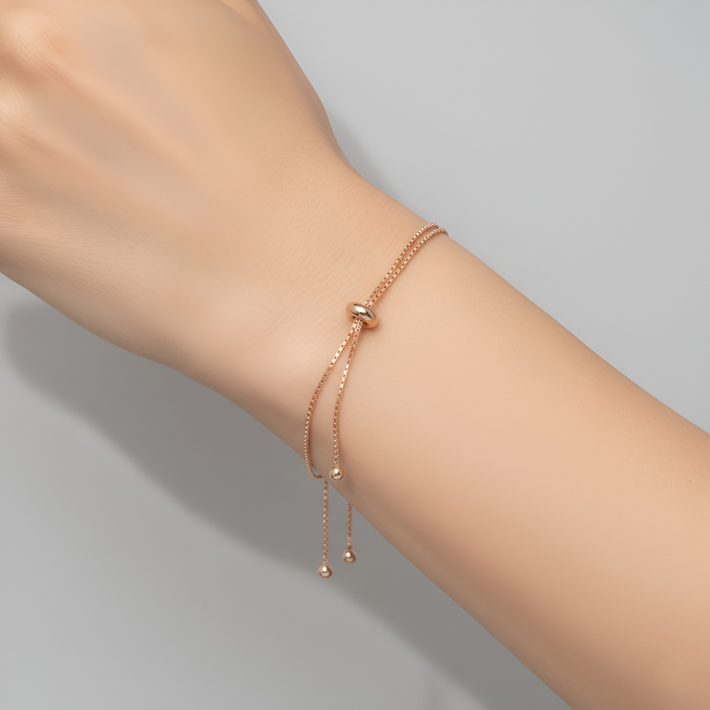 Rose Gold Sliding Clasp Bracelet - Oh Rosewood