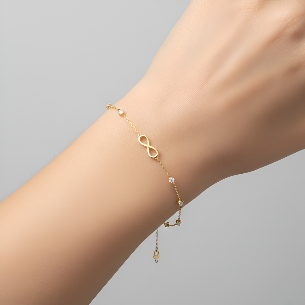 Delicate Gold Bracelet with Stones - Oh Rosewood