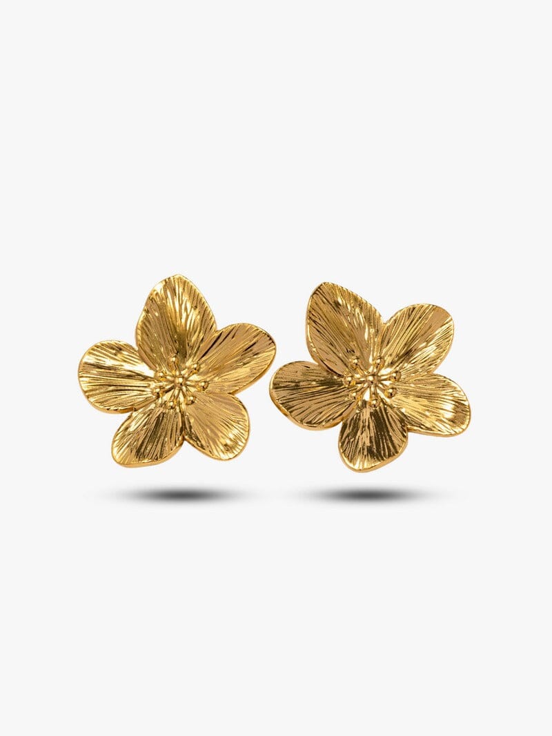Bold Floral Stud Earrings - Oh Rosewood
