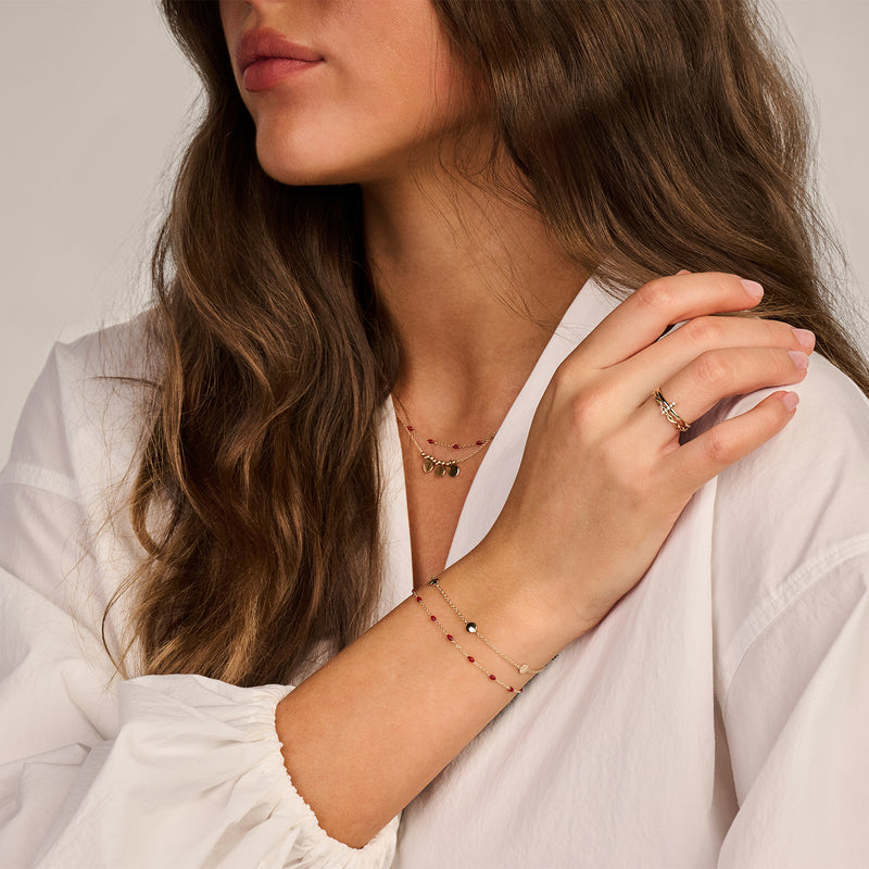 Resin Bead Chain Bracelet - Oh Rosewood