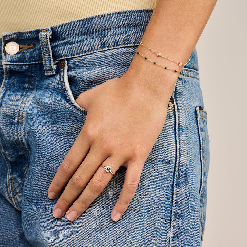 Resin Bead Chain Bracelet - Oh Rosewood