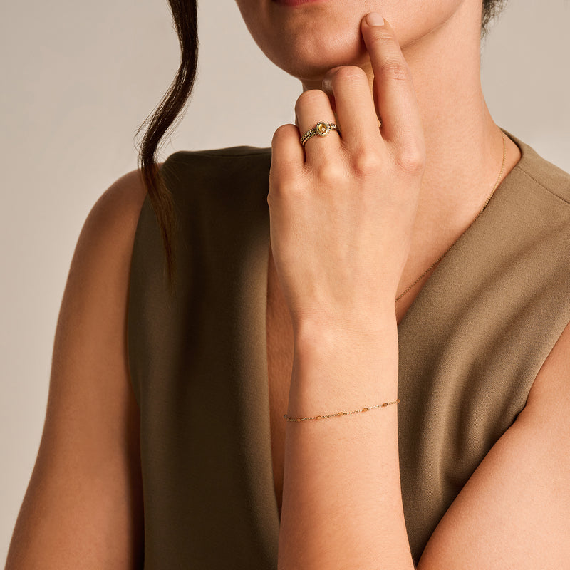 Resin Bead Chain Bracelet - Oh Rosewood