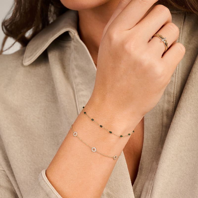 Resin Bead Chain Bracelet - Oh Rosewood