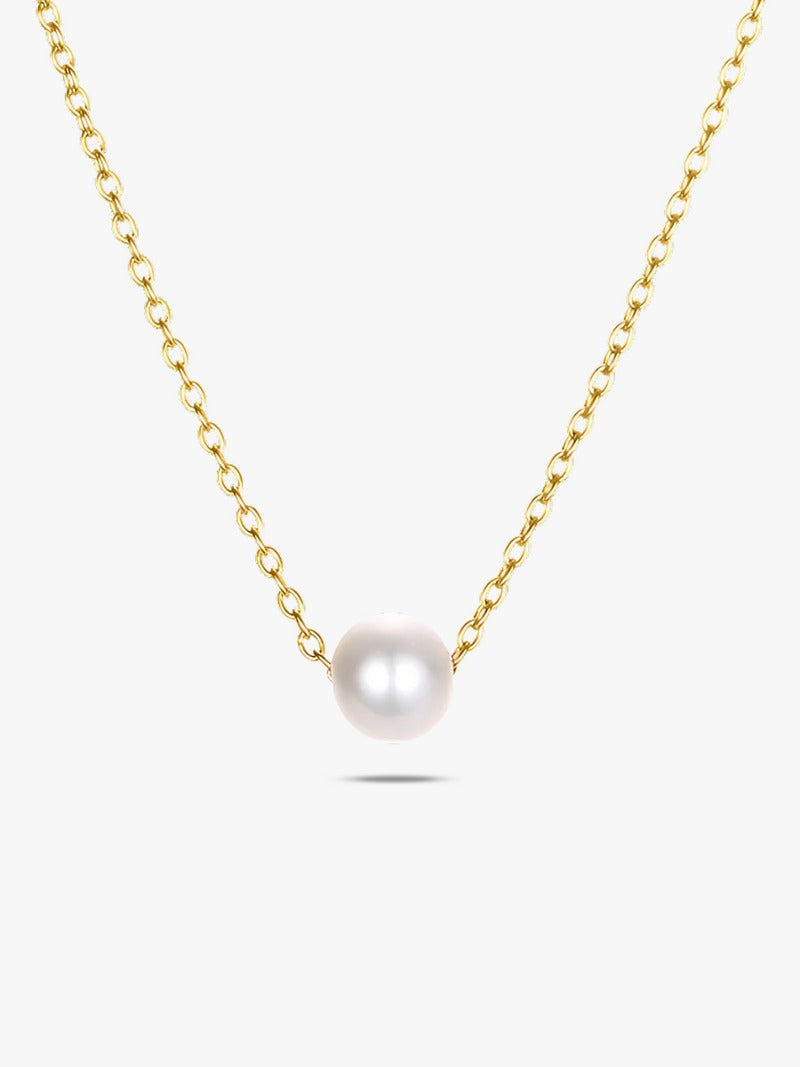Single Pearl Chain Necklace - Oh Rosewood