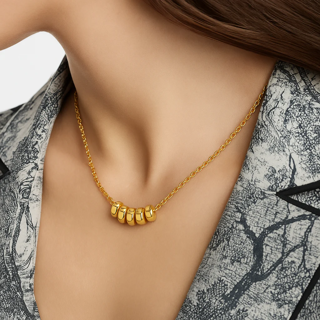 Yellow Gold Pendant Necklace - Oh Rosewood
