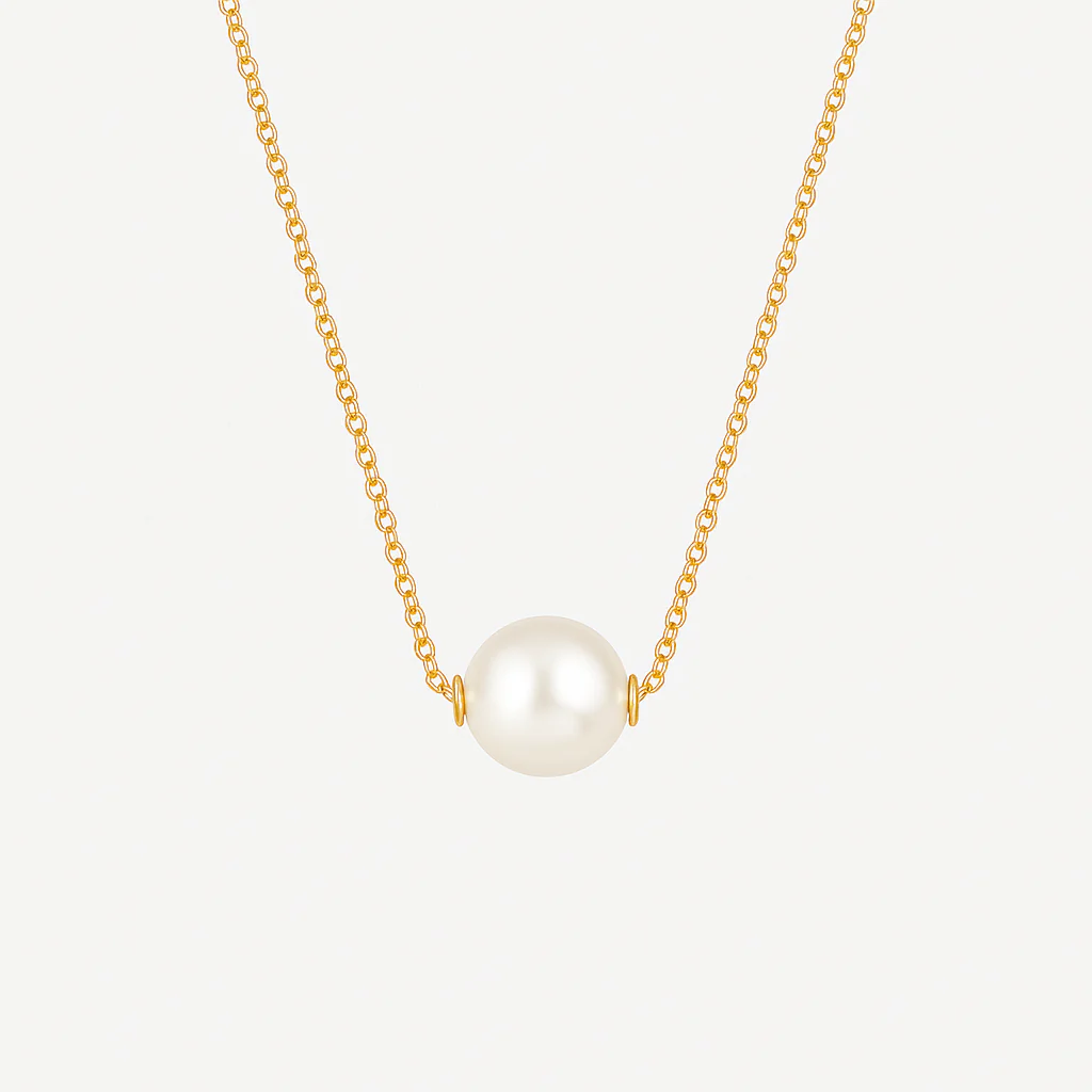 Yellow Pearl Pendant Necklace - Oh Rosewood