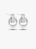 Layered Knot Circle Earrings - Oh Rosewood