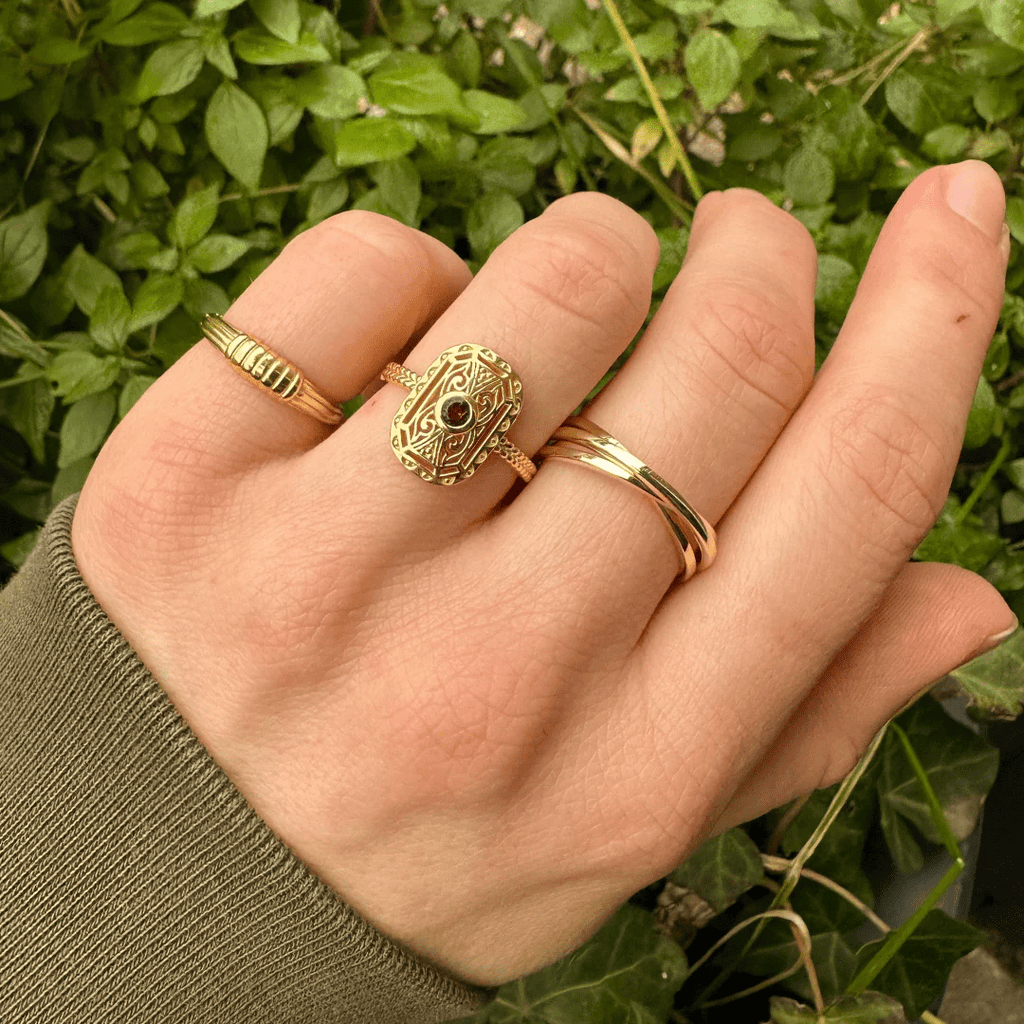 Ribbed Band Ring - Oh Rosewood